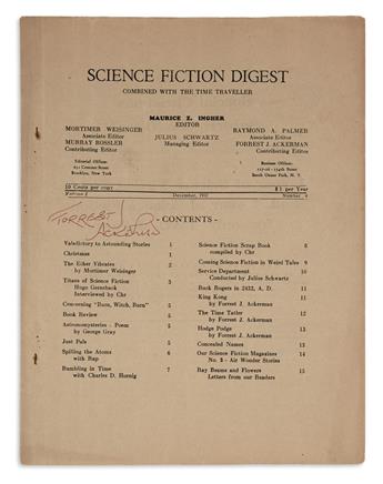 (SCIENCE FICTION.) Ackerman, Forrest J. Small Group of Fanzines.
